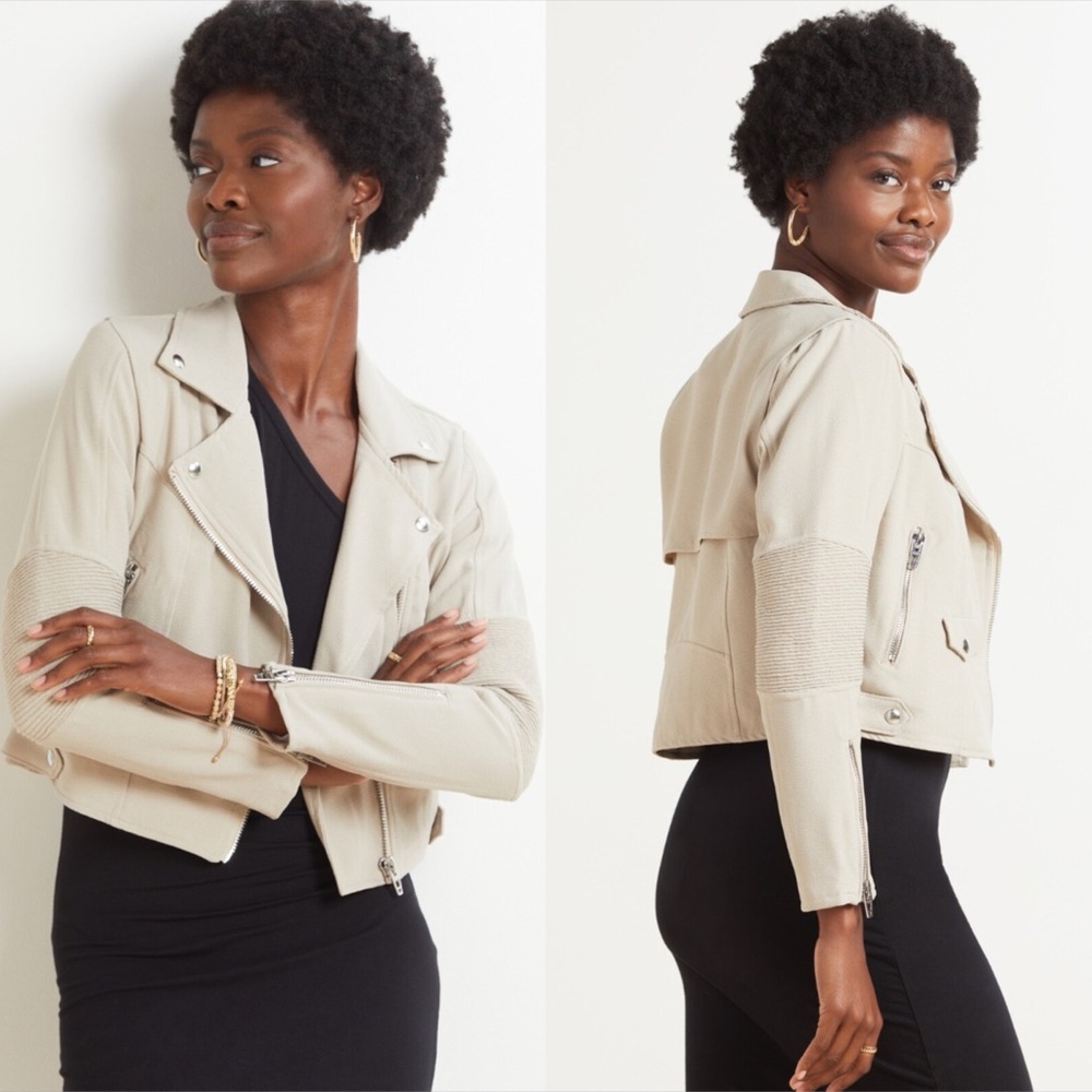 Evereve BLANKNYC Songbird Crepe Moto Jacket XS